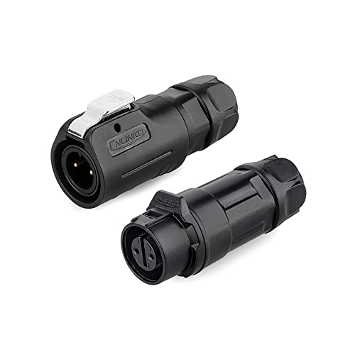 CNLINKO LP-12 IP68 Industrial Waterproof Connector Quick Plug Circular Connector PBT Plastic Shell Aviation Connector M12 2-8 Pin Male Plug and Female Plug (2 Pin) - size: 2-Pin, style: Polymer Housing Kit