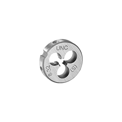 uxcell 8-32 UNC Round Die, Machine Thread Right Hand Threading Die, Alloy Steel Screw Thread Cutting Die - size: 8#-32 UNC