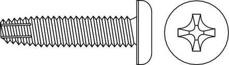 Screw, THD Cut, 8-32x1 in L, PK100