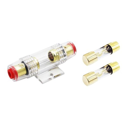 smilfuy 4-8 Gauge AWG in-line Fuse Holder with 2 100A AGU Fuses - size: 3PCS