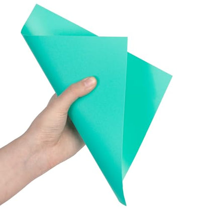 10 Pcs 8”X8” Green Opaque Rigid Plastic Sheet, 0.02 inch Thick PVC Sheet 200mm x 200mm for Office DIY Cutting - color: Green