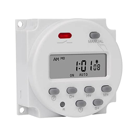 CN101S 1 Second Interval 12V Digital LCD Timer Switch 7 Days Weekly Practical Programmable Time Relay Programmer