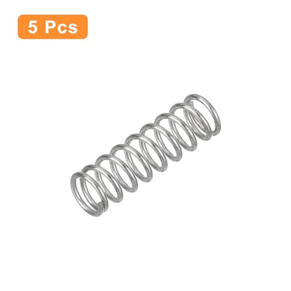 uxcell 5Pcs Compression Spring, Wire Diameter 0.039", OD 0.31", Free Length 1.18" 304 Stainless Steel Coil Mechanical Compressed Spring, Silver - size: 0.039" x 0.31" x 1.18"