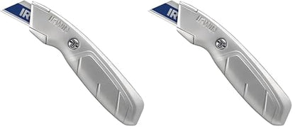 IRWIN Utility Knife, Fixed Blade (2081101) , gray (Pack of 2) - size: 1 Count (Pack of 2)