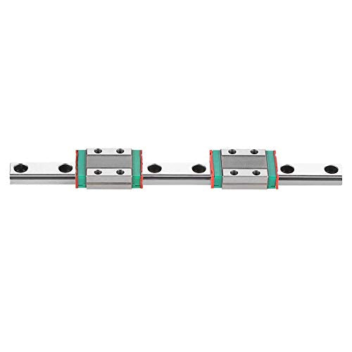 Oumefar Linear Rail, MGN9B Linear Rail Linear Rail 150mm/5.9inch Linear Rail 9mm Width with 2pcs Rail Block, Small Carriage Slide Rail Linear Motion Guideway Rods for CNC
