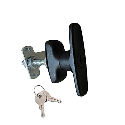 2PCS T-Handle Lock Latch Shed Door T-Handle Lock kit for Truck Cabinet Garage Door Lock Camper Shell Locks and Keys - size: 3.3"x3.9"