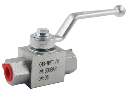 High Pressure Hydraulic Valve KHB 1/4'' NPT, Shut-Off 2 Way Ball Valve, Hydraulic Ball Valve 7250 PSI - size: KHB 1/4NPT(2 Way)