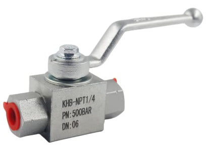 High Pressure Hydraulic Valve KHB 1/4'' NPT, Shut-Off 2 Way Ball Valve, Hydraulic Ball Valve 7250 PSI - size: KHB 1/4NPT(2 Way)