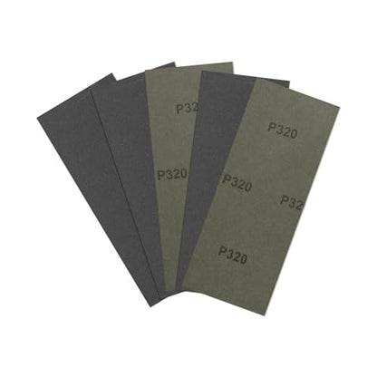 5Pcs Sand Paper 3.6x9 320Grit Silicon Carbide Sandpaper Sheets - size: 3.6 x 9 Inch (320 Grits)
