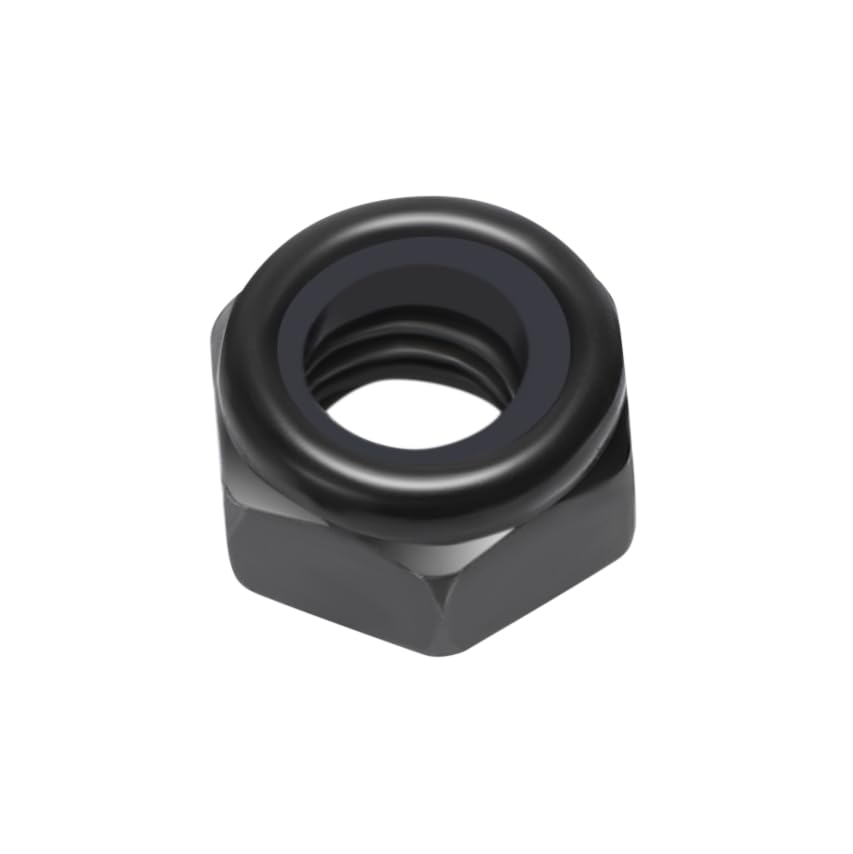 10Pcs M10x1.5 Hex Lock Nuts Carbon Steel - size: M10