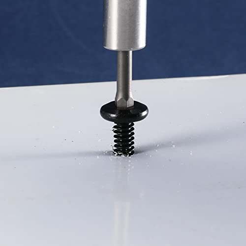 #12 x 1-1/2" Sheet Metal Screws 100Pcs 410 Stainless Steel Flat Head Socket Cap, Tek Allen Socket Drive Fast Self Tapping Black Oxide by SG TZH - size: #12 x 1-1/2"