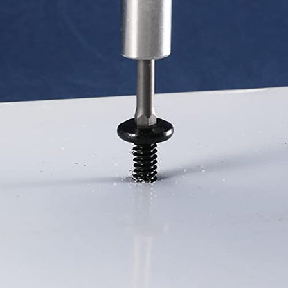 #12 x 1-1/2" Sheet Metal Screws 100Pcs 410 Stainless Steel Flat Head Socket Cap, Tek Allen Socket Drive Fast Self Tapping Black Oxide by SG TZH - size: #12 x 1-1/2"