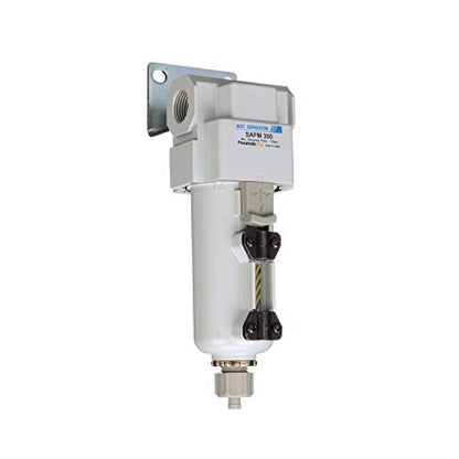 PneumaticPlus SAFM300-N03B-MEP Coalescing Filter 3/8" NPT, 0.1 Micron - size: 3/8" NPT, style: Metal Bowl - Manual Drain