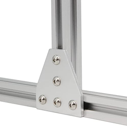 12PCS Corner Bracket Plate Outside Joining Plate for 2020 Series Aluminum Profile 3D Printer Frame (T-Silver-2020) - style: T-Silver-2020