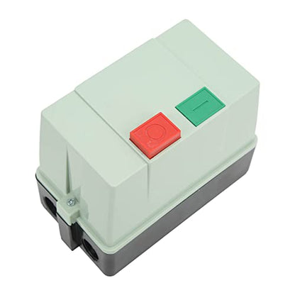 Magnetic Electric Motor Starter, IP55 ABS Enclosure 10 Single Phase 220/230V 23-32A with On/Off Switch for Air Compressor Heavy Duty Start Stop Control