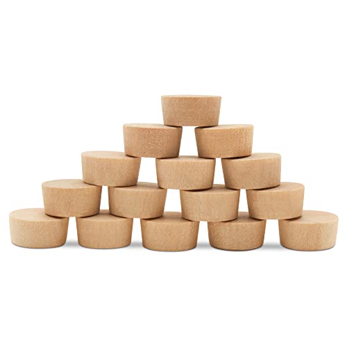 Wood Plugs for Furniture, 1 inch Maple Flat-Head Plug, Wooden Screw-Hole Plug Covers Pack of 100 by Woodpeckers - size: 1 inch