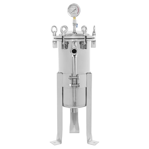 304 Stainless Steel Bag Filter,3/4" NPT Bag Filter Housing Sock Filter Stainless Steel Bag Filter Housing, 1.0MPa Industrial Sock Filter, 0-6t/H, Cover up to 0.97ft² (No.3) - size: No.3