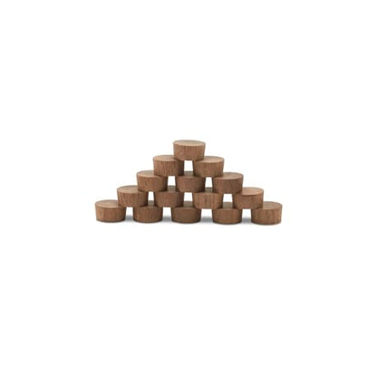 Wood Plugs for Furniture, 1/2 inch Walnut Wood Flat-Head Plug, Wooden Plugs for Screw Holes - Pack of 25 by Woodpeckers - size: 1/2 Inch