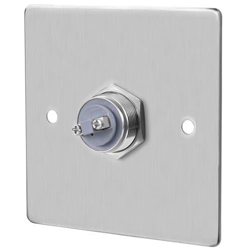 Push to Exit Button for Door Access Control Big Press Button Waterproof Stainless Steel Shell NO/COM Output - color: 3.4''x3.4''