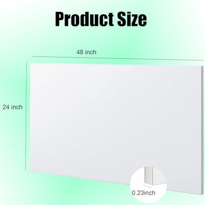 HDPE Sheet 1/4-24" x 48" High Density Polyethylene Sheets with Protective Film 1/4 Thick HDPE Plastic Sheet Board Solid Plastic Block for Flat Panel DIY Projects Machining Home (White) - color: White, size: 24“x48"x1/4"