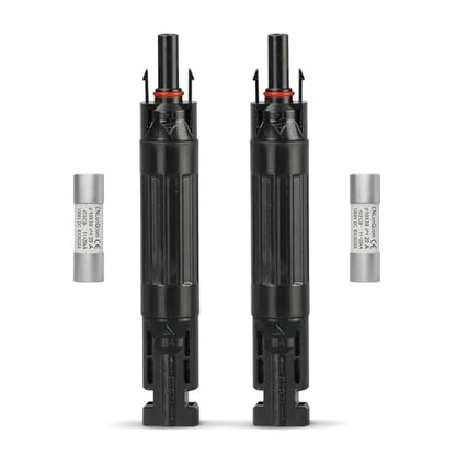 CNLonQ 20A Solar Fuse Holder Inline IP67 Waterproof Outdoor with 10x38mm Fuse for Solar Panel and Solar Controller DC1000V 2pcs - size: 20A 2Pcs
