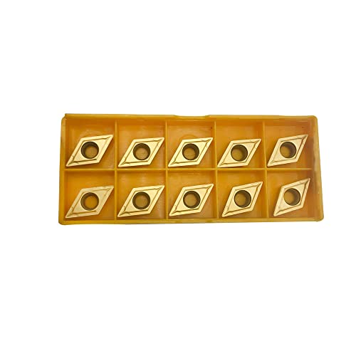 10pcs Indexable Carbide Turning Inserts DCMT11T304 DCMT32.51 for Steel - color: Yellow