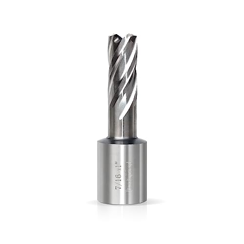 Luckyway 7/16 Inch Diameter x 1 Inch Depth of Cut Cyclone High Speed Steel Annular Cutter, 3/4 Inch Weldon Shank - style: 7/16 Inch Diameter x 1 Inch Depth