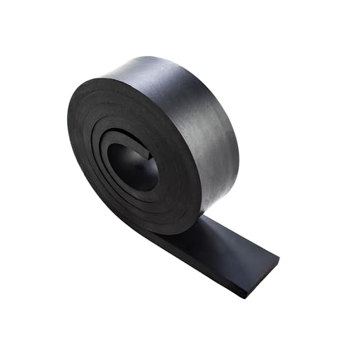 3/8 Inch Thick Neoprene Rubber Strips and Heavy-Duty Solid Rubber Rolls, Sheet for DIY Gasket, Warehouse, Pads, Seals, Weather Stripping, Flooring (2 Inch Wide, 5 Feet Long) - size: 3/8" x 2" x 5', style: Non-Adhesive Backing
