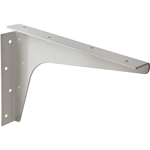 8" x 12" Heavy-Duty Steel Shelf Bracket, Black, Pair