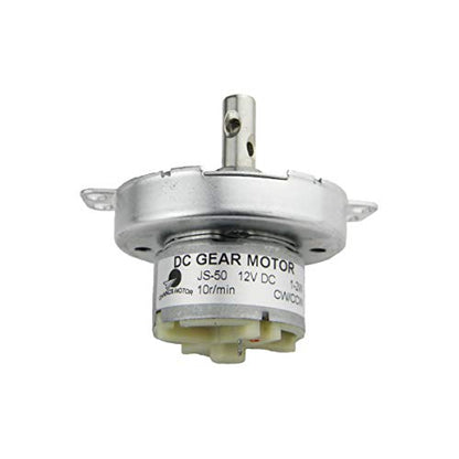 CHANCS 12V DC Gearbox Motor JS-50 10RPM CW/CCW Electric Motor with M4 Thread Hole Shaft Reduced DC Motor - size: 10RPM, style: Horizontal Hole Shaft