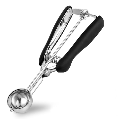Cookie Scoop 1 Tbsp for Baking, Professional Stainless Steel Ice Cream Scoop 35mm, Melon Baller Meatball Scoop, Good Soft Grips, Quick Trigger Release, 15ml (1 Tablespoon) - size: 1 tbsp (35 mm)