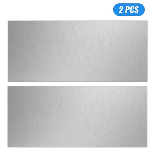 0.8mm Stainless Steel Sheet 2x8 Inch, 430 Magnetic Stainless Steel Plate, 20 Gauge Metal Sheet for Wall, DIY, Crafts, Jewelry, Electrical Repair (2 Pack) - size: 2" x 8"-20 Gauge(0.8mm)