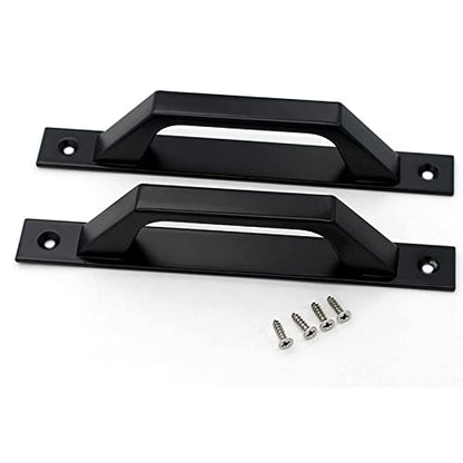 KAFENDA 2 pcs Carbon Steel Sliding Barn Door Handle Wood Gate Door Pull Handle 19.6cm (Sold by wen-) - color: 2PCS