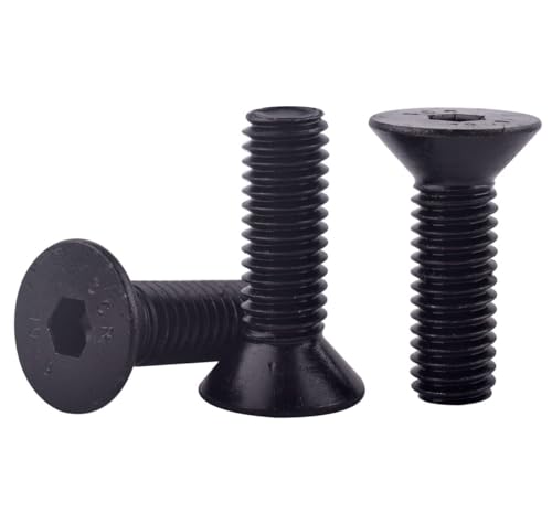 #8-32 x 1 Socket Cap Flat Head Countersunk Screws Bolts, Alloy Steel Grade 10.9 Black Oxide, Allen Hex Drive, Full Coarse Thread UNC, Pack of 30 - size: #8-32 x 1" (30Pcs)