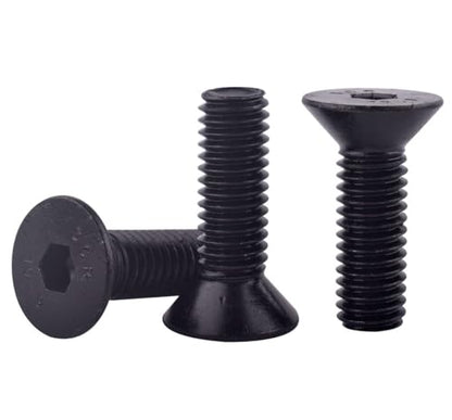 #8-32 x 1 Socket Cap Flat Head Countersunk Screws Bolts, Alloy Steel Grade 10.9 Black Oxide, Allen Hex Drive, Full Coarse Thread UNC, Pack of 30 - size: #8-32 x 1" (30Pcs)
