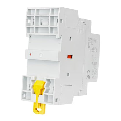 BAOMAIN 220V 4-Pole 20A Manual/Auto AC Contactor,3NO1NC,DIN Rail Mount