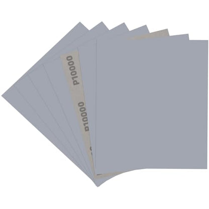 7 PCS Wet Dry Sandpaper 10000 Grit Sheets for Polishing & Finishing - color: 10000G, size: 9x11 Inch