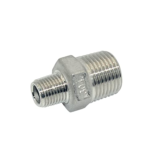 1/2" x 1/4" Male Threaded Reducing Nipple Fitting/Adapter,Stainless Steel SS304 NPT Pipe Hex Reducer - size: 1/2" x 1/4"