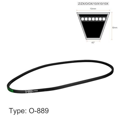 uxcell O-889 Industrial Lawn Mower Rubber V Belt 889mm Inner Girth 10mm Width 6mm Height - size: 889mm