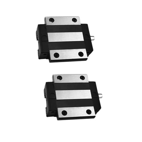 2Pcs HGW15CC Bearing Blocks, 15mm HG15 Linear Motion Ball Bearing Carriage Slider Sliding CC Blocks for Square Linear Slide Guide Guideway Rail HGW15 as CNC Kit Part Replacement - size: HGW15CC