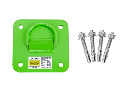 FRONTLINE FALL PROTECTION COP01 Concrete and Steel D-Ring Reusable Anchor Plate | Concrete Walls,Ceilings,Columns | ASTM rated steel | OSHA & ANSI Compliant - style: D-ring Plate