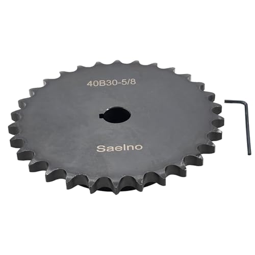 #40 Roller Chain Sprocket Type B 5/8 inch Bore 30 Tooth, Hardened Antirust 1045 Steel Drive Sprockets 40B30-5/8
