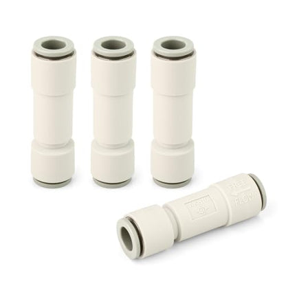 GASHER 4PCS 1/4OD Pneumatic Check Valve AKH 06-00 White - size: 1/4" OD
