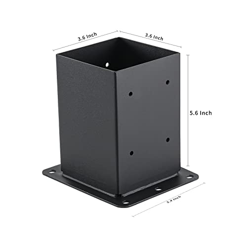 4"x 4" Post Base 2 Pcs|(Inner Size 3.6x3.6) Post Anchors| - size: 4"x 4", style: 2 Pcs