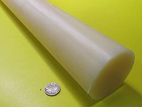 Natural Nylon Extruded Round Rod 2.75" (2 3/4") x 4 Ft Length 1 pc