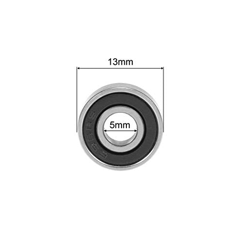 uxcell 695-2RS Deep Groove Ball Bearing 5x13x4mm Double Sealed ABEC-3 Bearings 5-Pack - size: 5mmx13mmx4mm