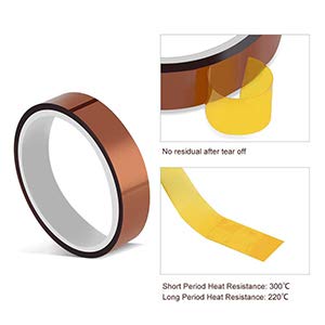 12mm X 33m 108ft Heat Tape Heat Resistant Tape Heat Transfer Tape Thermal Tape High Temp Tape High Temperature Tape Heat Tape for Sublimation for Heat Press No Residue 1Roll (Pack of 2) - size: 12mm x 30m (Pack of 2)
