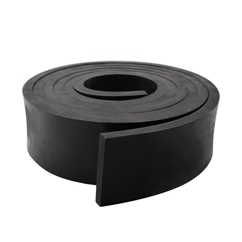 DEVNOL Rubber Strip 1/2(.500)" Thick X 3" Wide X 10'Long Grade 65A for Gasket, Surface Protection, Sealing - size: 1/2" x 3" x 10'