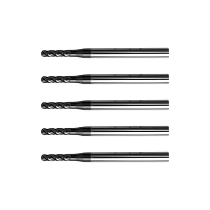 5Pcs 3/32" Carbide Ball Nose End Mills, ALTiN Coated, 4 Flute - size: 3/32 in