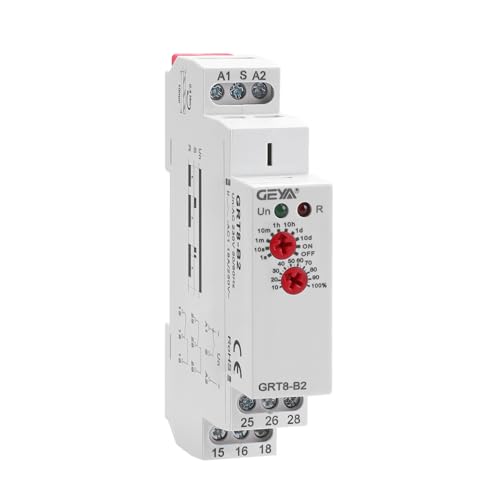 Delay Off Time Relay 16A 2SPDT Electronic Adjustable Single Function Timer Delay Relay Din Rail Modular(GRT8-B2,AC230V) - size: GRT8-B2,A230